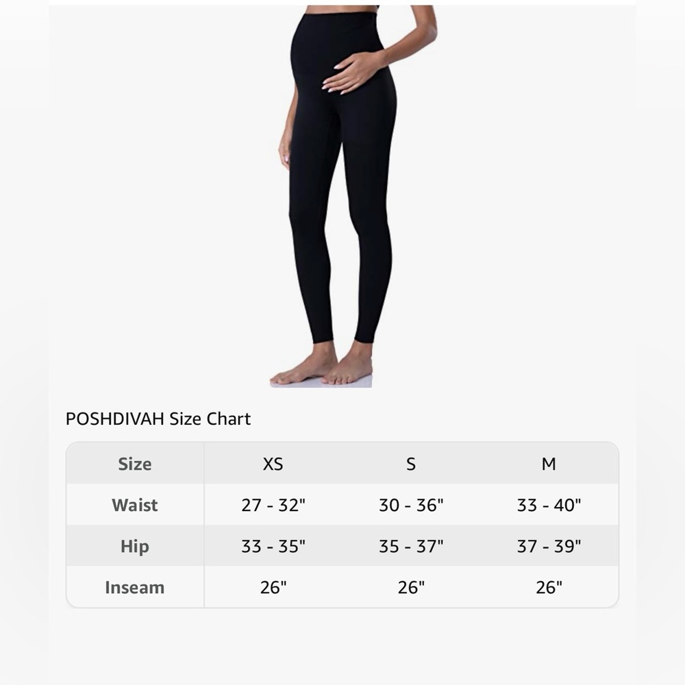 Maternity Clothes Best  Pregnancy Postpartum Leggings Over The Belly Active Wear - Picture 6 of 7
